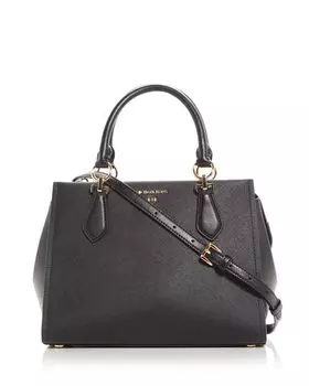 Кожаная сумка Мэрилин среднего размера Michael Kors, цвет Black