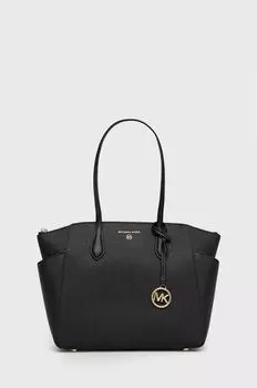 Кожаная сумка Marilyn 30S2G6AT2L MICHAEL Michael Kors, черный