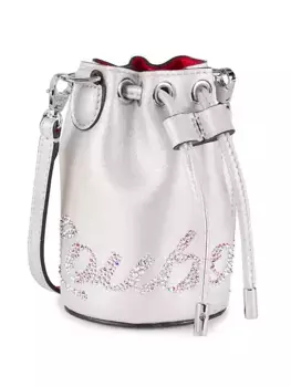 Кожаная сумка-мешок Marie Jane для девочек Christian Louboutin, цвет silver