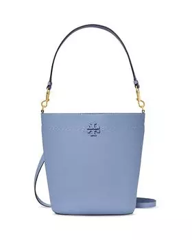 Кожаная сумка-мешок McGraw Tory Burch, цвет Blue