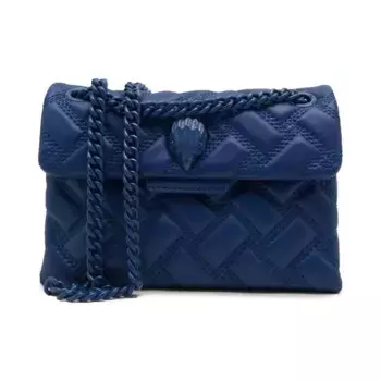 Кожаная сумка-мессенджер 690-mini Kensington Drench Kurt Geiger, синий