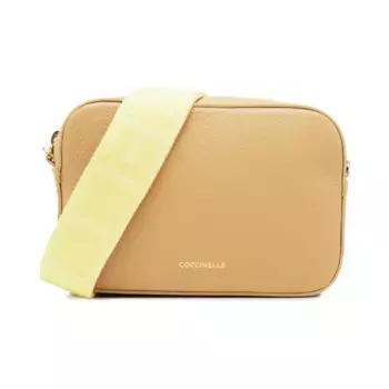 Кожаная сумка-мессенджер Coccinelle, бежевый