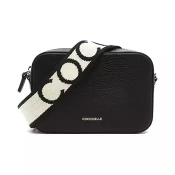 Кожаная сумка-мессенджер Coccinelle, черный