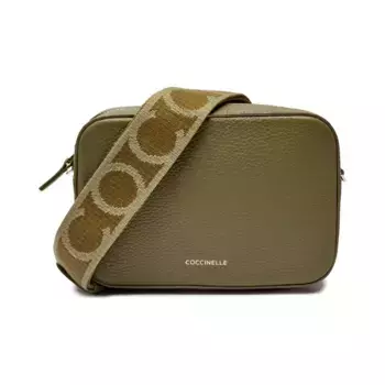 Кожаная сумка-мессенджер Coccinelle, зеленый