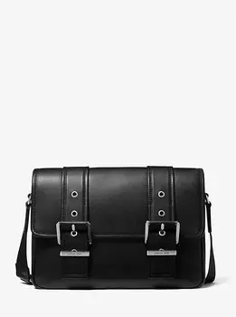 Кожаная сумка-мессенджер Colby Michael Kors, черный