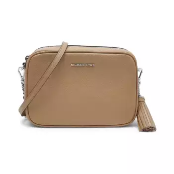 Кожаная сумка-мессенджер Джинни Michael Kors, коричневый