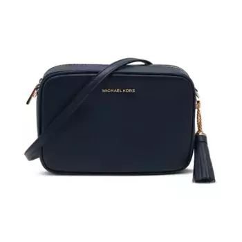 Кожаная сумка-мессенджер Джинни Michael Kors, синий