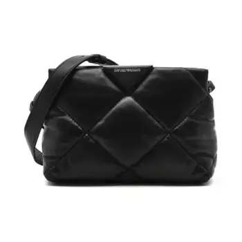 Кожаная сумка-мессенджер Emporio Armani, черный