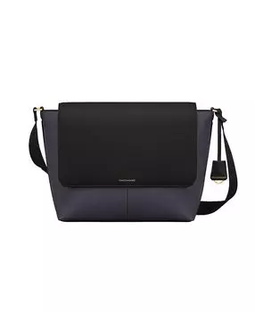 Кожаная сумка-мессенджер Flaire MAISON de SABR, серый