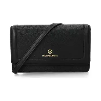 Кожаная сумка-мессенджер Jet Set Michael Kors, черный