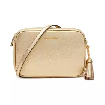 Кожаная сумка-мессенджер Jet Set Michael Kors, золотой