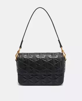 Кожаная сумка-мессенджер Maheki на молнии Lacoste, черный