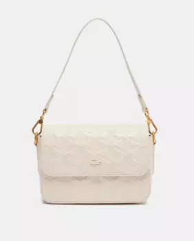 Кожаная сумка-мессенджер Maheki на молнии Lacoste, белый