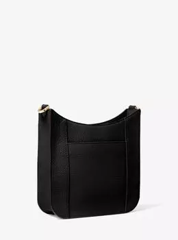 Кожаная сумка-мессенджер Michael Kors Briley через плечо, цвет Black Leather/Gold