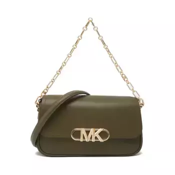 Кожаная сумка-мессенджер-парковка Michael Kors, зеленый