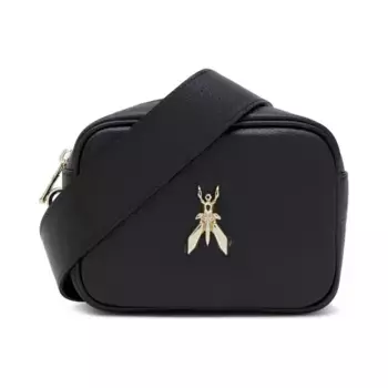 Кожаная сумка-мессенджер Patrizia Pepe, черный