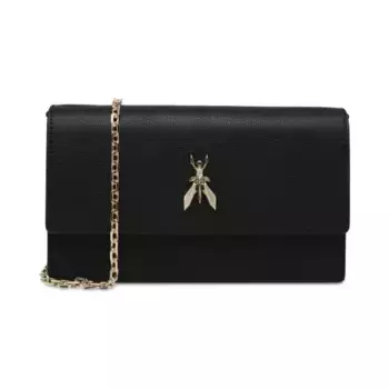 Кожаная сумка-мессенджер Patrizia Pepe, черный