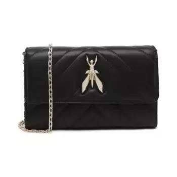 Кожаная сумка-мессенджер Patrizia Pepe, черный