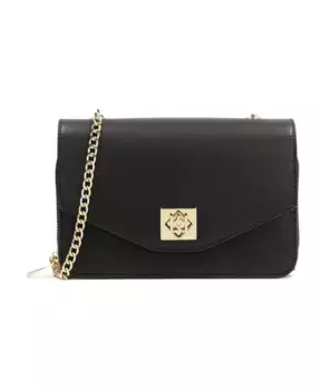 Кожаная сумка мессенджер с цепочкой Kazar, черный