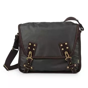 Кожаная сумка-мессенджер с заклепками бренда Tsd Dolphin TSD Brand, коричневый