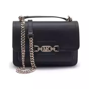 Кожаная сумка-мессенджер вереск Michael Kors, черный