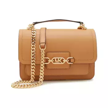 Кожаная сумка-мессенджер вереск Michael Kors, коричневый