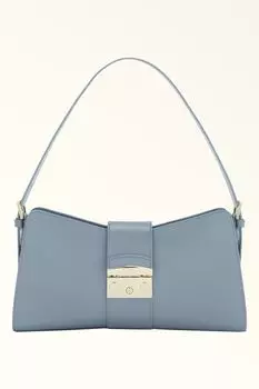 Кожаная сумка Metropolis с логотипом Furla, синий