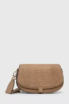 Кожаная сумка MICHAEL Michael Kors, бежевый