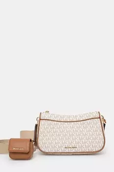 Кожаная сумка MICHAEL Michael Kors, бежевый