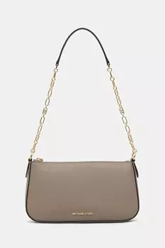 Кожаная сумка Michael Michael Kors, бежевый