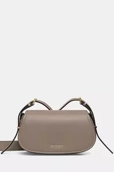 Кожаная сумка Michael Michael Kors, бежевый
