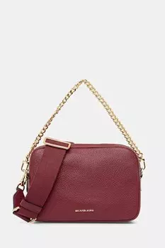 Кожаная сумка Michael Michael Kors, бордовый