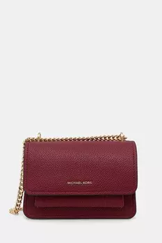 Кожаная сумка Michael Michael Kors, бордовый