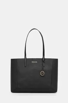 Кожаная сумка MICHAEL Michael Kors, черный