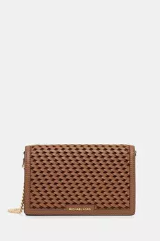 Кожаная сумка MICHAEL Michael Kors, коричневый