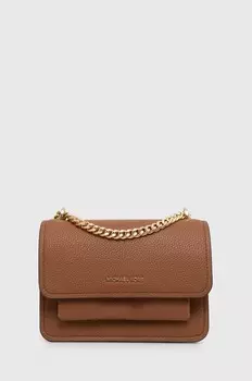 Кожаная сумка MICHAEL Michael Kors, коричневый