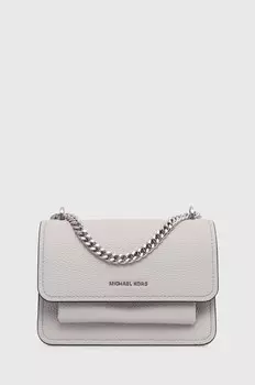Кожаная сумка MICHAEL Michael Kors, серый