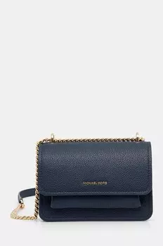 Кожаная сумка MICHAEL Michael Kors, темно-синий