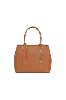 Кожаная сумка на металлических ножках Mia Tomazzi, коричневый