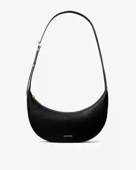 Кожаная сумка на плечо Avra в форме полумесяца Michael Michael Kors, цвет Blanco
