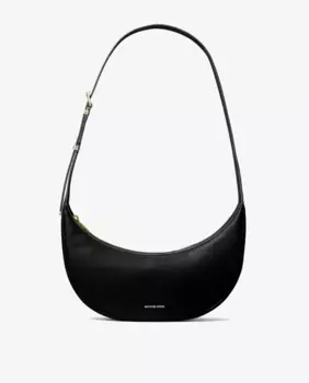 Кожаная сумка на плечо Avra в форме полумесяца Michael Michael Kors, цвет Negro