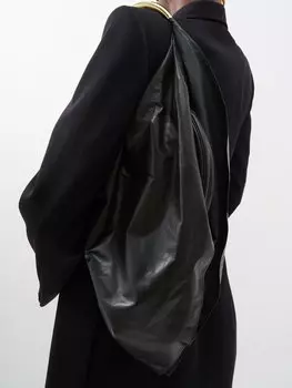 Кожаная сумка на плечо foulard с металлической ручкой Bottega Veneta, зеленый