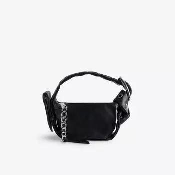 Кожаная сумка на плечо Le Cecilia с цепочкой Zadig&Voltaire, цвет noir