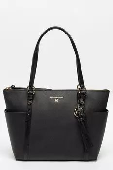 Кожаная сумка Nomad с логотипом Michael Kors, черный