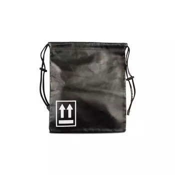 Кожаная сумка Off-White на шнурке, Черная
