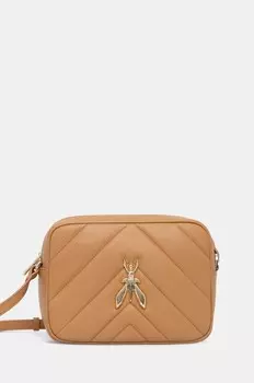 Кожаная сумка Patrizia Pepe, бежевый