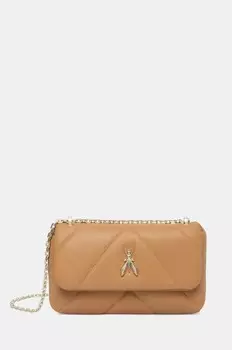 Кожаная сумка Patrizia Pepe, бежевый