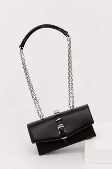 Кожаная сумка Patrizia Pepe, черный