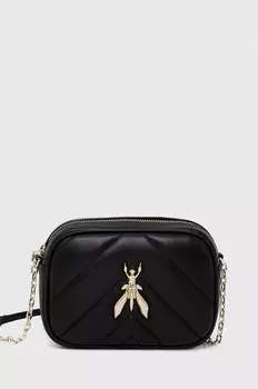 Кожаная сумка Patrizia Pepe, черный