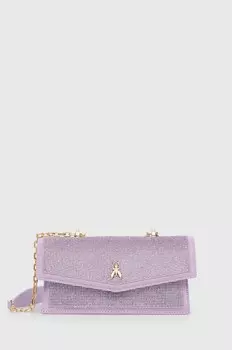 Кожаная сумка Patrizia Pepe, фиолетовый